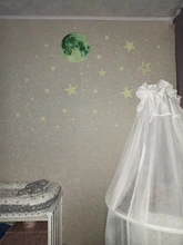 Pegatinas de pared brillantes en la oscuridad, 435 Uds., punto de estrella de Luna luminosa, pegatinas de pared fluorescente, decoración ambiental