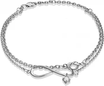 

Yuz platinum bracelet with cubic zirconia Silver