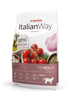 

Italian way cat food with sensitive digestion with fresh duck 1.5 kg 1 pc