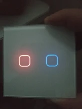 EsooLi-Interruptor táctil de cristal para la pared, inalámbrico, con control de voz, material retardante de fuego, compatible con app Tuya y Smart Life, apto para la Unión Europea y Reino Unido
