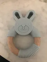 Baby Teething-Toys Rabbit-Ring Free-Accessories Wooden Animal Lets-Make Bpa-Free Food-Grade
