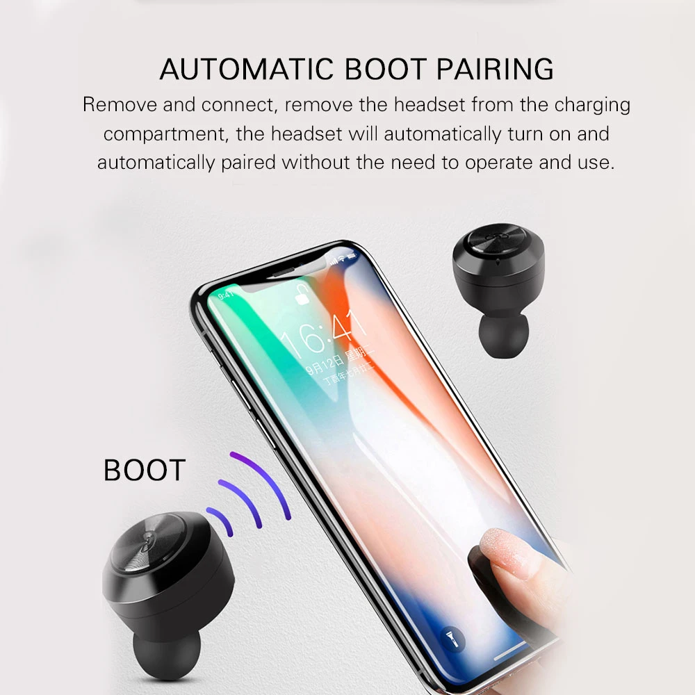 VITOG F6 Bluetooth наушники беспроводные Bluetooth 5,0 спортивные водонепроницаемые наушники стерео наушники с зарядным устройством PK F9