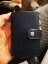 Tarjeteros antimagnéticos Rfid para hombre y mujer, carteras inteligentes de piel sintética, monedero Vintage corto, Mini bolsa para dinero