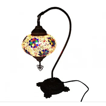

Turkish Swan lamp table globe table table table table mosaic Ottoman glass Tulipa Color crystal lamps