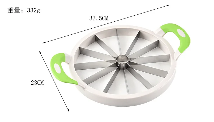 Нержавеющая сталь Арбуз Cut Cantaloupe Cut разделитель для фруктов на ядерный ломтик кухонный гаджет ручной слайсер - Цвет: opp