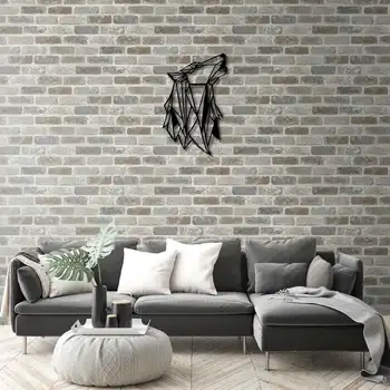 

Metal Wall Art Wolf Interior Decoration Home Decor Wall Hanging Home Decoration Wall Art 70x45 cm