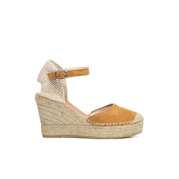 

VIDORRETA-women-crib espadrilles-espadrille cradle ESPARTO leather SERRAJE festoon beads bracelet