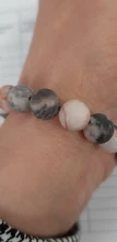 Pulsera de cuentas de Buda de Lotus Ohm, piedra Natural hecha a mano, piedra de cebra rosa, amuleto de loto, para hombres y mujeres, regalos de joyería de Yoga