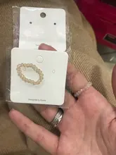 Anillo de cuentas de cristal de varios colores para mujer y niña, joyería para mujer y niña, Coreano hecho a mano elástica, anillos de fiesta apilados