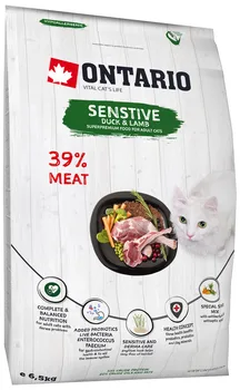

Ontario for cats with sensitive digestion with duck and lamb 6,5 kg x 1 pc