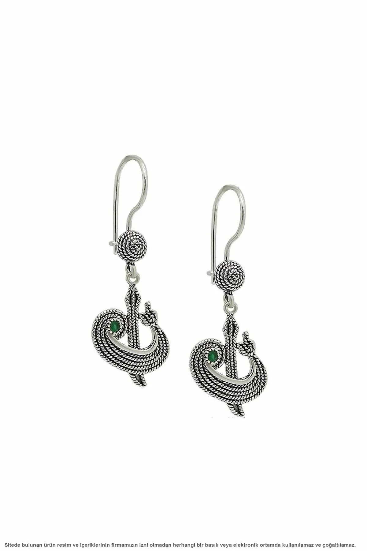 

Silver Aleph Vav Filigree Lady Earrings