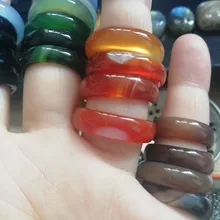 Lote de 20 unidades de anillos de piedra Natural Vintage para mujer, 5-6MM, abalorio de piedra con joyas anillos, Unisex, venta al por mayor