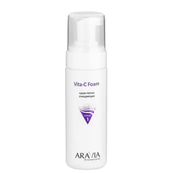 

Cream-foam cleansing Vita-C foaming, 160 ml, aravia professional