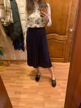 Pleated-Skirt Belt A-Line Simplee Stripe Women British-Style Elegant Fashion with Autumn
