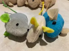 3pcs New Plush Simulation Mouse Cat Toy Plush Mouse Cat Scratch Bite Resistance Interactive