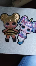 Lol Doll Patches Garment-Decoration Sequins Girls Cartoon Lovely Embroidery Cloth DIY