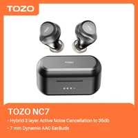 TOZO-auriculares inalámbricos NC7 con Bluetooth, dispositivo de audio con cancelación activa de ruido, AAC dinámico de 7mm para IPhone y Android
