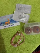 MOONZI verde anual lente de contacto de lentes de contacto para los ojos pequeña hermosa alumno 2 unids/par grado de miopía receta