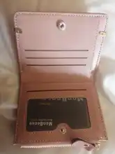 Cartera pequeña para mujer, monedero pequeño, billetera pequeña con broche para tarjeta de mujer