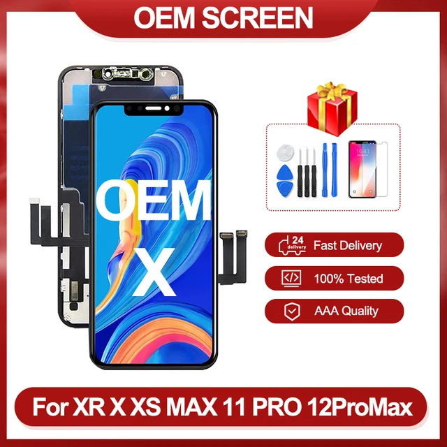 OEM OLED Pantalla For iPhone X XS XSMAX 11 PRO MAX LCD Display 3D Touch Screen Digitizer Assembly Replacement 12PROMAX 13 PRO 1