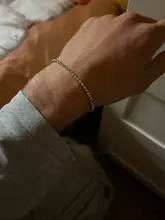 Pulsera de circonia cúbica de tenis para mujer, brazalete Multicolor de 2,5mm, joyería de boda, KC128