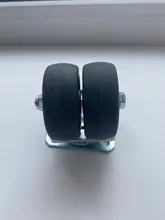 Casters Wheels Trolley Swivel Brake Soft-Rubber-Roller NAIERDI Heavy-Duty Platform 2inch