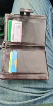 Billetera de cuero genuino para hombre, cartera con grabado gratis 100%, monedero pequeño, mini portatarjetas con cadena, portafolio de bolsillo para hombre