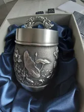 Cremation Ashes-Urn Funeral Urns for Hand-Carved Beautiful Embossed Pure-Tin 97%Leadfree