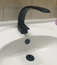 Tap Bathroom Faucet Crane Washbasin Black Curved-Basin Hot-Water-Mixer Chrome Bronze