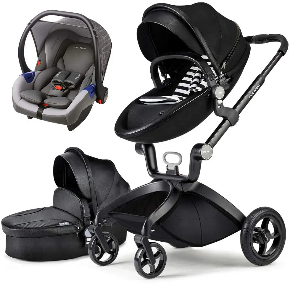 3 in 1 Baby Stroller, Bebe Trolley, Hot Mom Travel System, High Landscape Pram with Moses in 2020 Ne