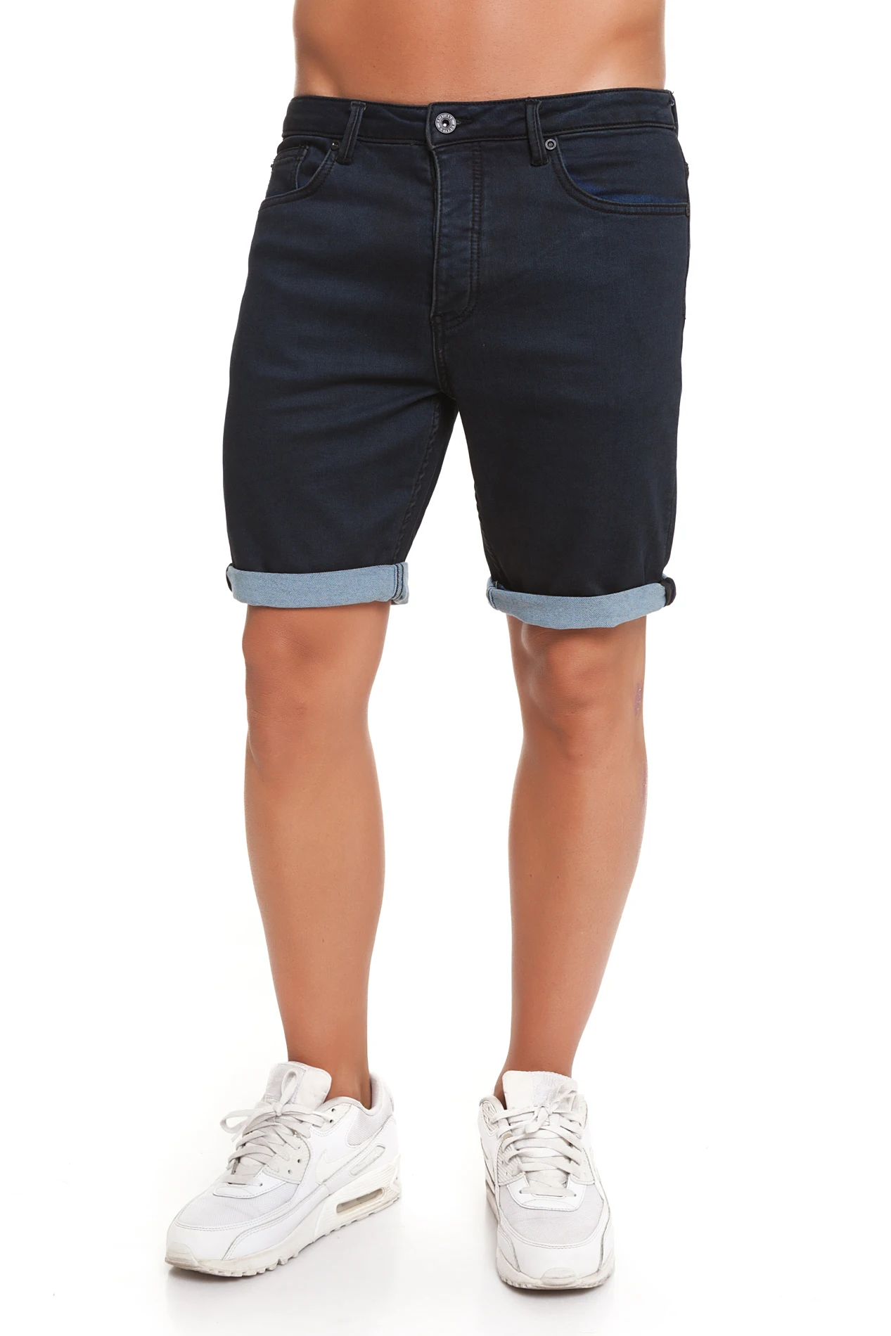 CR7 брюки короткие для мужчин темно-синие повседневные Vaquros короткие Вощеные CRD046B