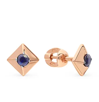 

Gold earrings with sapphires sunlight sample 585