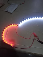 Coche LED tira de decorativo de estilismo de luz ambiental 30CM 15 lámpara SMD LED impermeable Flexible de la atmósfera blanco rojo amarillo azul