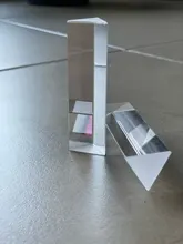 Prisma Triangular de 30x30x60mm, prismas de vidrio óptico BK7, enseñanza de física, espectro de luz refractado, arcoíris, para niños y estudiantes