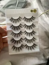 Pestañas postizas 3D, 5 pares, pelo de visón de imitación, pestañas de serie Wispies Fluffies naturales, largas y suaves, hechas a mano, pestañas negras sin crueldad