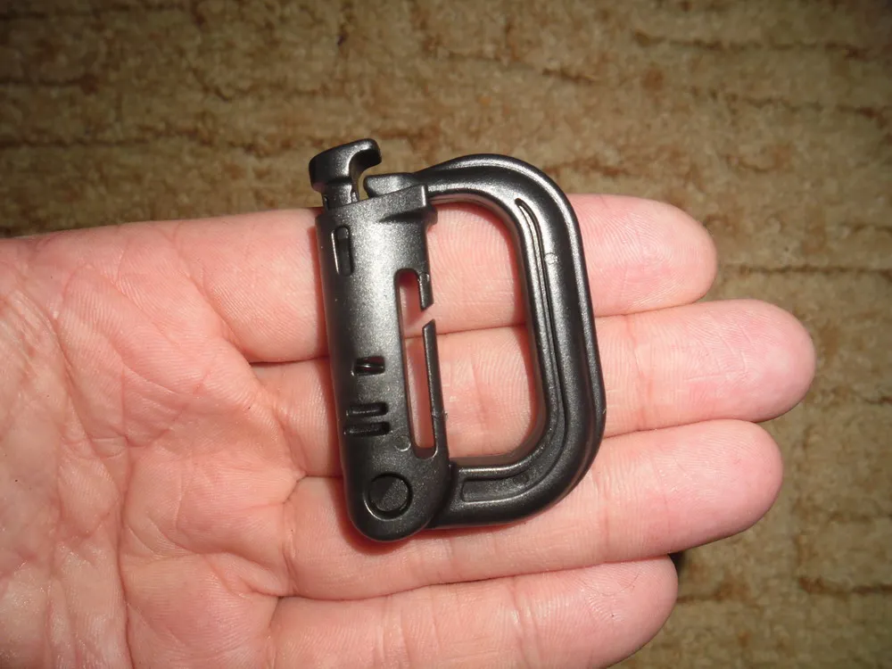 2x EDC Carabiner Shackle Tactical Molle Backpack Snap Hook D-ring Clip Key ZSHWC