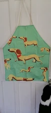 Kitchen Apron Bulldog Dog-Printed Dachshund Cooking Bib Cleaning-Tool Cotton Pug 