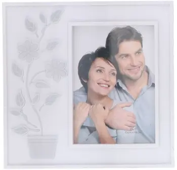 

Picture Frame photo frame 13x18cm with plant flowering LED White