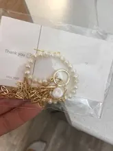 LOVOACC-collar de perlas naturales de agua dulce para mujer, cadena de eslabones gruesa dorada, cierre de palanca asimétrico, Gargantilla circular