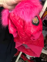 New Arrival Noble Pet Dogs Winter Vest Coat Fur Collar Russia Classic Dogs Clothing Soft