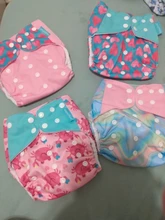 Reusable Baby Nappy Diaper-Cover Pocket-Diaper OS New-Print Hot-Sale 4pcs/Set