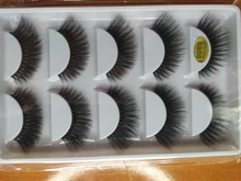 Pestañas postizas 3D de visón, pestañas largas y esponjosas hechas a mano, utensilios de maquillaje para ojos G806, 5 pares