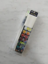 Superior 18/25/33/42Color sólido pintura acuarela con cepillo de agua portátil acuarela pigmento para principiantes dibujo suministros