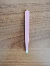 Pinzas para cejas de acero inoxidable, pinzas para la eliminación del vello facial, color negro/rosa, belleza, polea inclinada, cortador de pestañas, pinzas para cejas, cosmético, 1 ud.