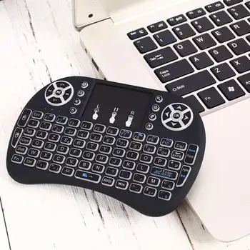 

3 color backlit i8 Mini Wireless Keyboard 2.4GHz French 3 colour Air Mouse with Touchpad Remote Control Android TV Box