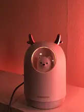 Humidificador ultrasónico con USB para el hogar, difusor de aceites aromáticos, lámpara LED de Color romántico, 300ml