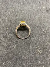 De Lujo mujer chica de cristal anillo de piedra de circonia cúbica bohemios plata Color blanco rosa amarillo anillo promesa anillos de compromiso para las mujeres