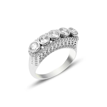 

Silver 925 Sterling Zircon Cubic Zirconia Dibs Ring