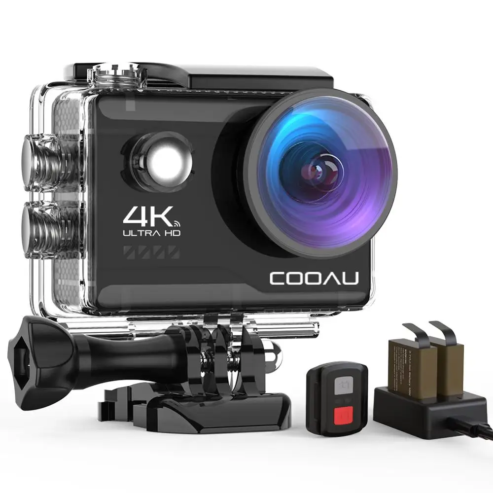 Экшн камера COOAU SPC06 Ultra HD 4K/60fps Wi Fi 2 0 дюйма 20 МП водонепроницаемая|Экшн-камеры| |