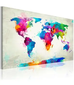 

Picture-Map of the world - an explosion of colors